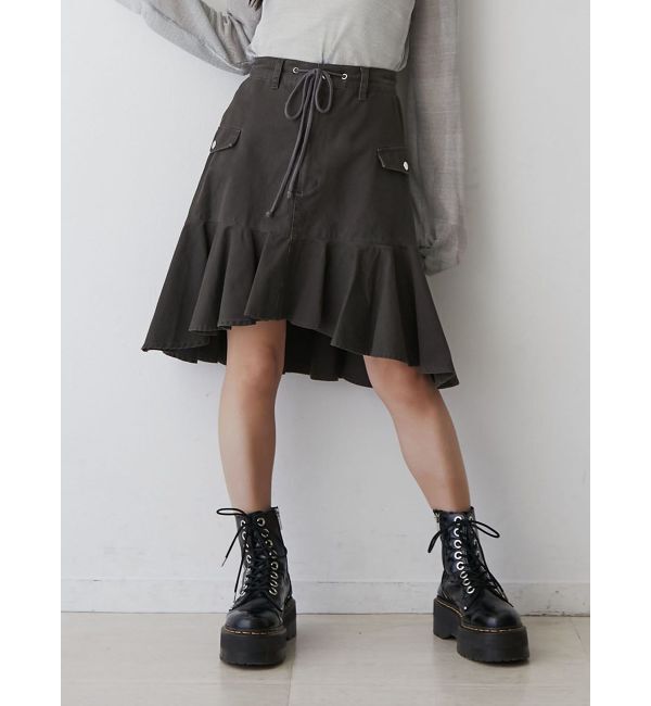 jouetie「アシメヘムミドルスカート」|スカート|ブラック