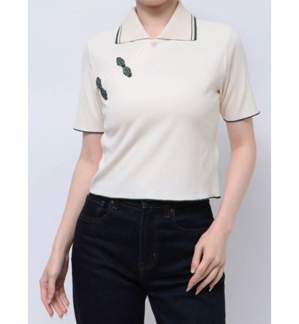 jouetie「チャイナポロトップス」|ポロシャツ|