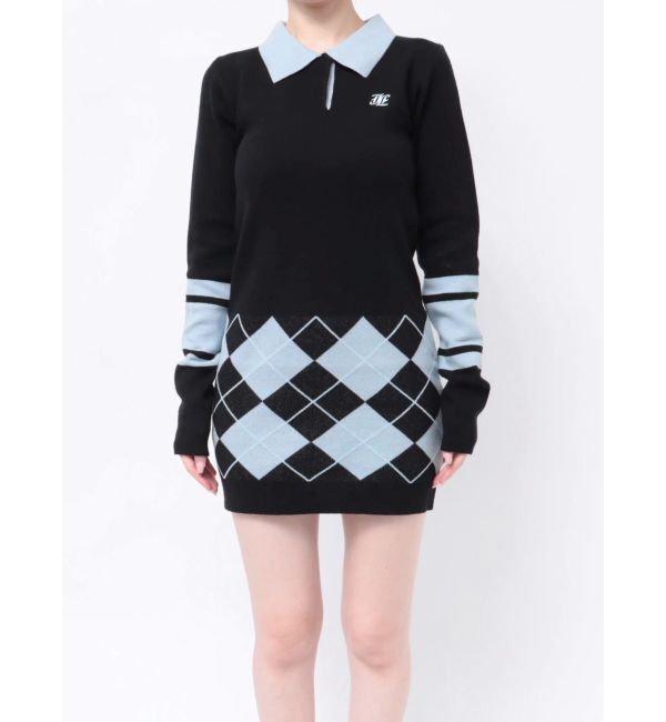 jouetie「ニットポロフィットミニワンピース」|ワンピース|