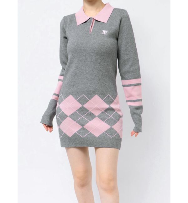 jouetie「ニットポロフィットミニワンピース」|ワンピース|