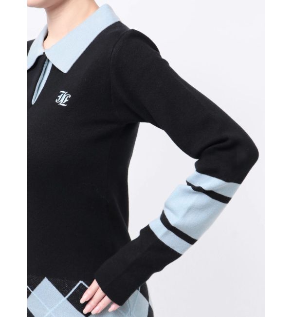 jouetie「ニットポロフィットミニワンピース」|ワンピース|