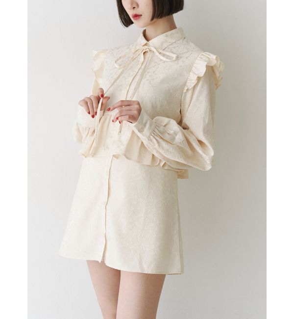jouetie「ジャカードチュニックシャツ」|シャツ・ブラウス|アイボリー