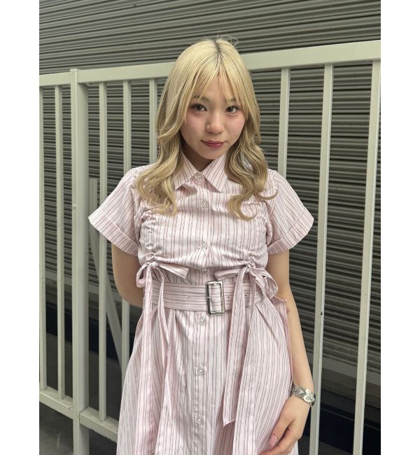 jouetie「ギャザーリボンシャツワンピース」|ワンピース|