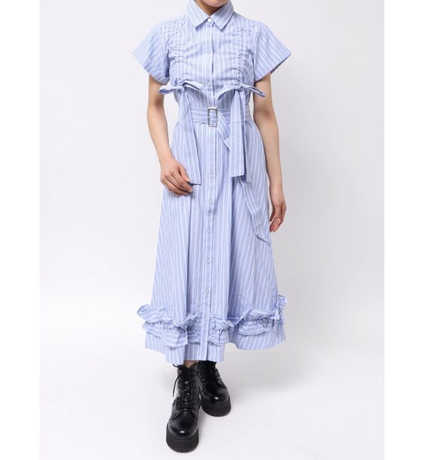jouetie「ギャザーリボンシャツワンピース」|ワンピース|