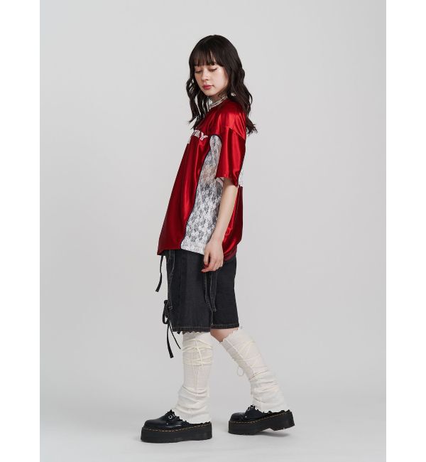 jouetie「レースナンバリングルーズトップス」|Tシャツ・カットソー|