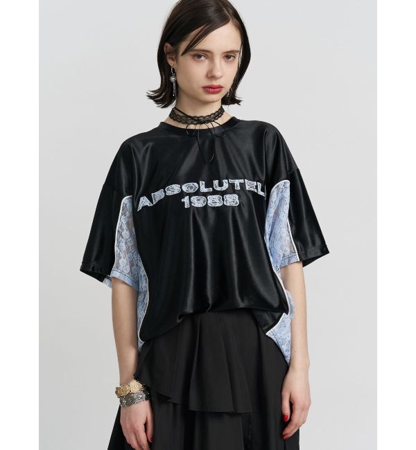 jouetie「レースナンバリングルーズトップス」|Tシャツ・カットソー|