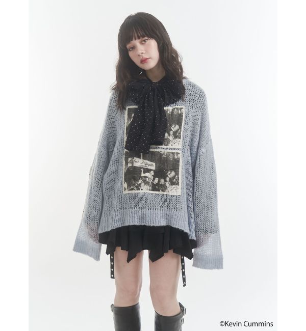 jouetie「【KevinCummins&times;jouetie】フォトローゲージニット」|ニット・セーター|ブルー
