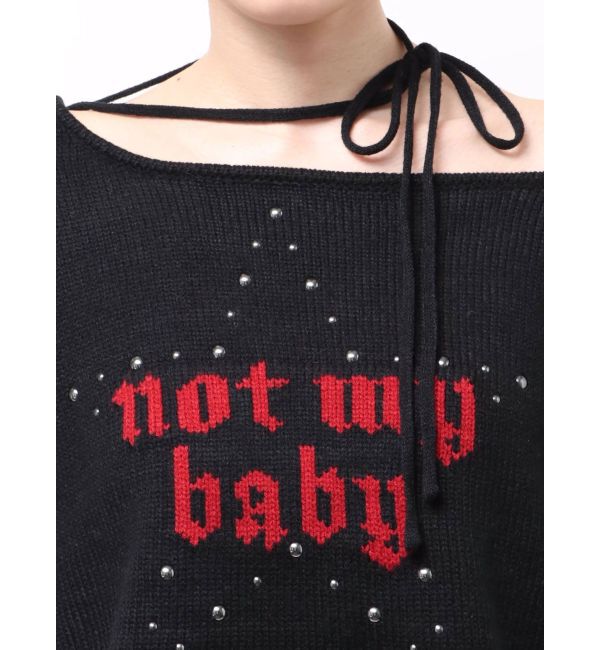 jouetie「ワンショルスタッズショートニット」|ニット・セーター|