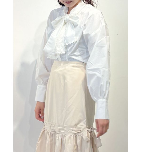 merry jenny「lace ダブルボウタイブラウス」|シャツ・ブラウス|