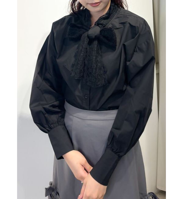 merry jenny「lace ダブルボウタイブラウス」|シャツ・ブラウス|