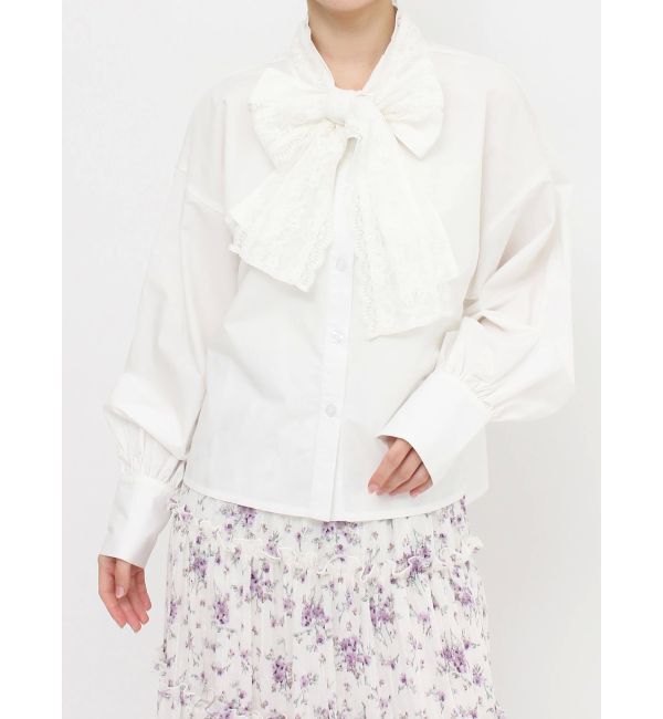 merry jenny「lace ダブルボウタイブラウス」|シャツ・ブラウス|