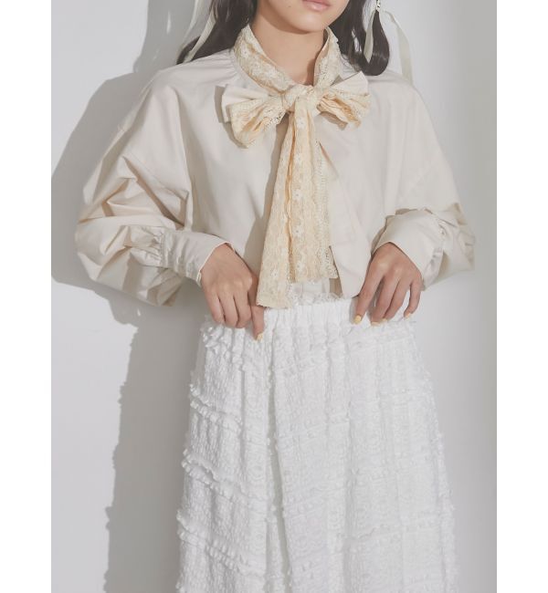 merry jenny「lace ダブルボウタイブラウス」|シャツ・ブラウス|アイボリー