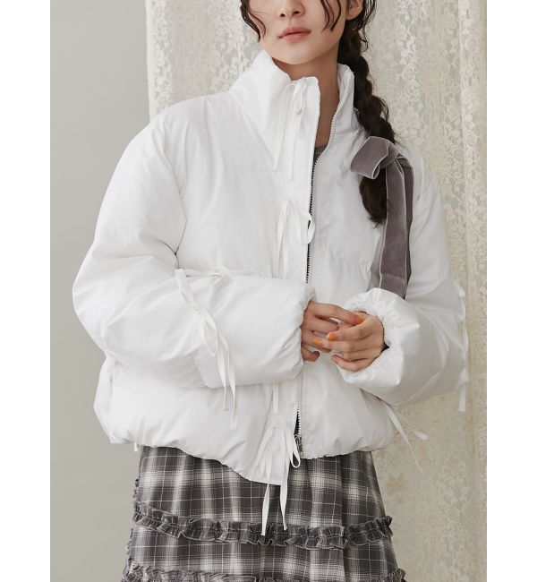 merry jenny「ribbon paddedジャケット」|その他|オフホワイト