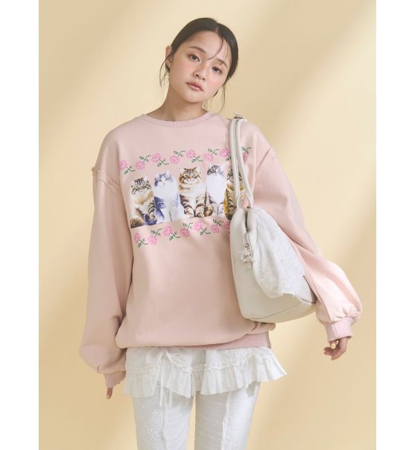 merry jenny「blooming catスウェット」|スウェット・ジャージ|