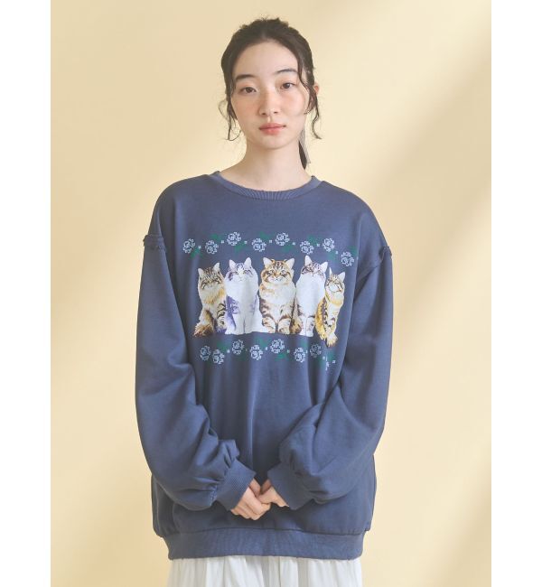 merry jenny「blooming catスウェット」|スウェット・ジャージ|