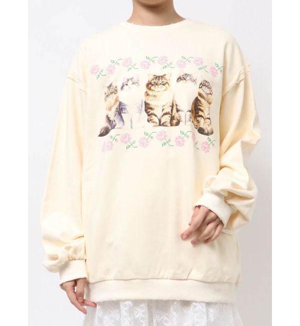 merry jenny「blooming catスウェット」|スウェット・ジャージ|