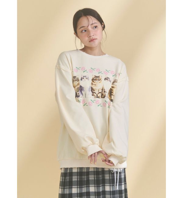 merry jenny「blooming catスウェット」|スウェット・ジャージ|