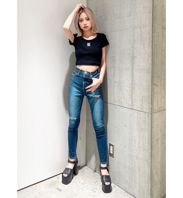 GYDA「ハイウエスト HIGH-END SKINNY デニムパンツ」|デニム|