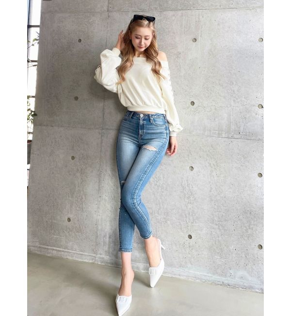 GYDA「ハイウエスト HIGH-END SKINNY デニムパンツ」|デニム|