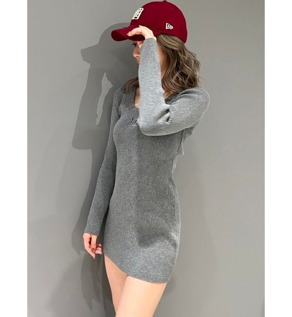 GYDA「GYGY two pieceレイヤードリブニットワンピース」|ワンピース|