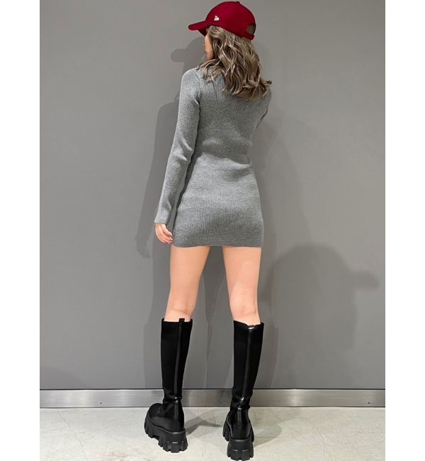 GYDA「GYGY two pieceレイヤードリブニットワンピース」|ワンピース|