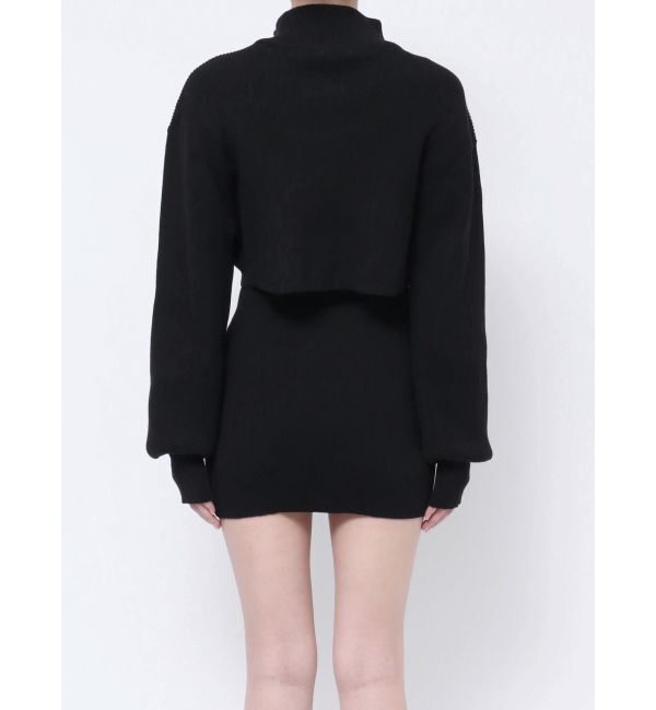 GYDA「GYGY two pieceレイヤードリブニットワンピース」|ワンピース|