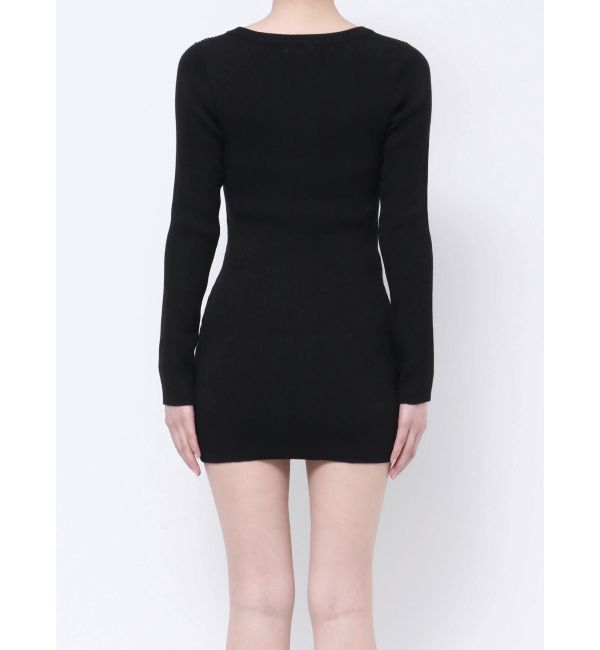 GYDA「GYGY two pieceレイヤードリブニットワンピース」|ワンピース|