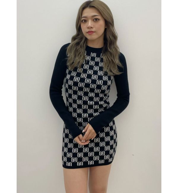 GYDA「GYGYジャカードタイトニットワンピース」|ワンピース|