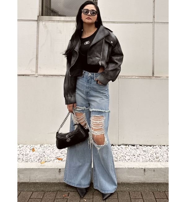 GYDA「Paintショートライダースジャケット」|その他|