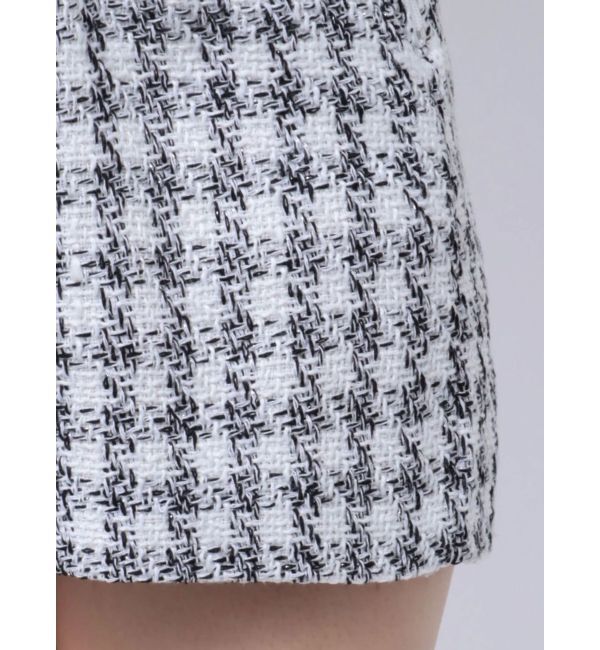 GYDA「ラメツイードショートロンパース」|オールインワン|