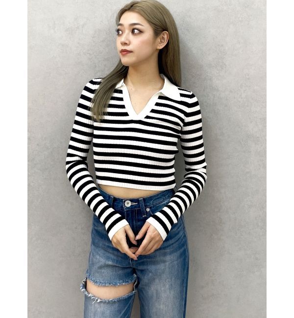 GYDA「POLOニットトップス」|ニット・セーター|