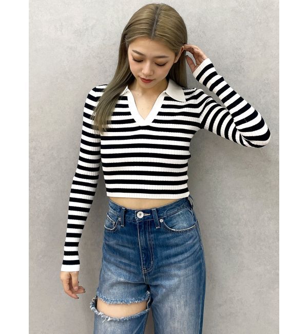 GYDA「POLOニットトップス」|ニット・セーター|