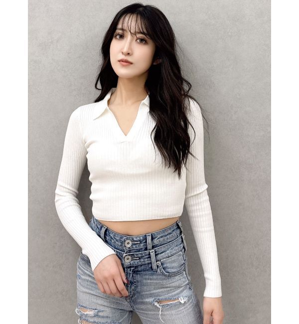 GYDA「POLOニットトップス」|ニット・セーター|