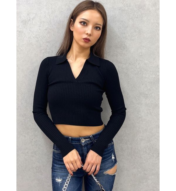 GYDA「POLOニットトップス」|ニット・セーター|