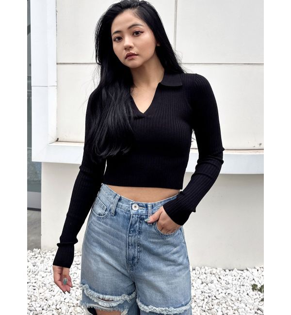 GYDA「POLOニットトップス」|ニット・セーター|