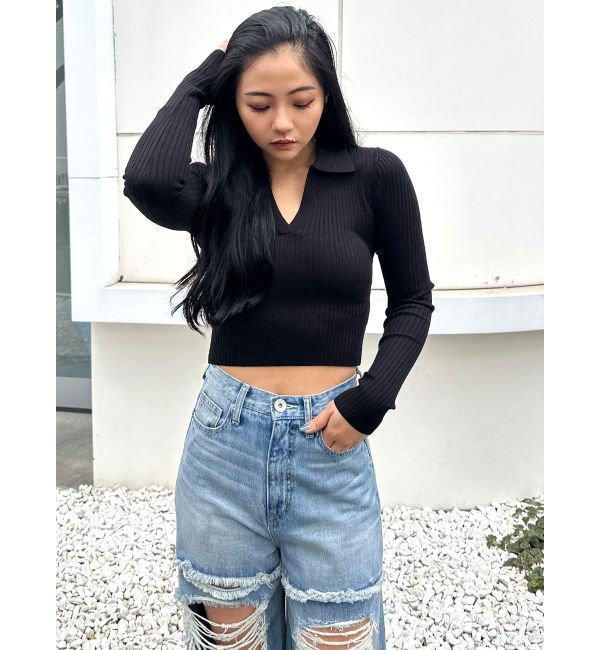 GYDA「POLOニットトップス」|ニット・セーター|