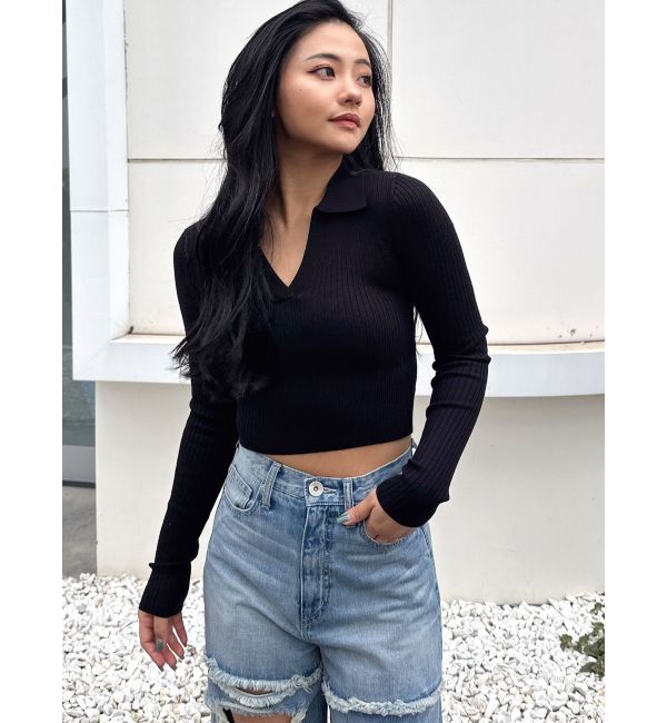 GYDA「POLOニットトップス」|ニット・セーター|