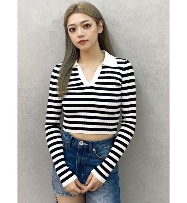 GYDA「POLOニットトップス」|ニット・セーター|