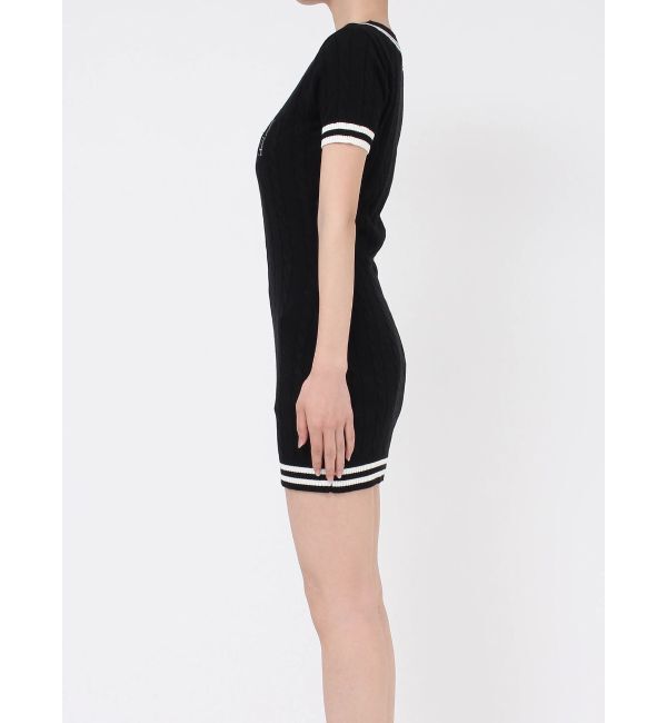 GYDA「POSHハーフスリーブケーブルニットワンピース」|ワンピース|