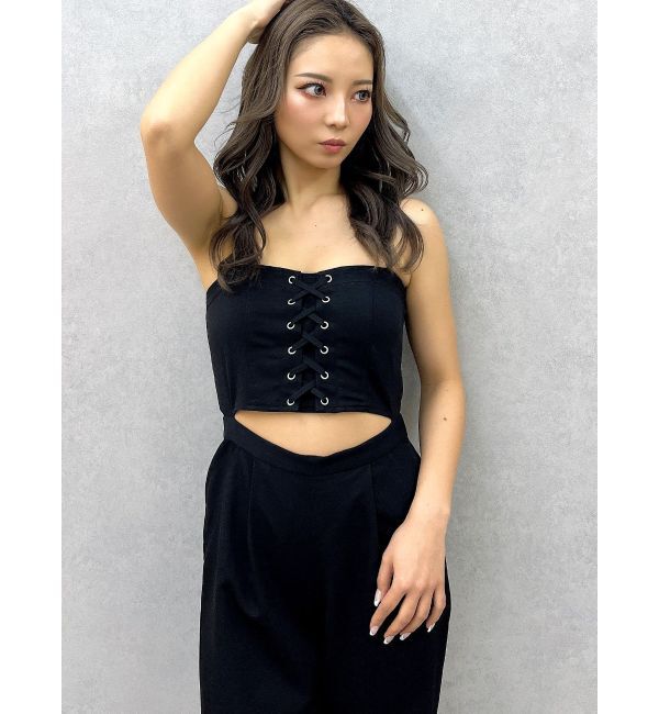 GYDA「ビスチェデザインロンパース」|オールインワン|