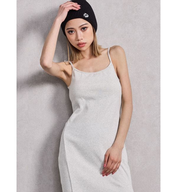 GYDA「SIDE スリットテレコキャミロングワンピース」|ワンピース|