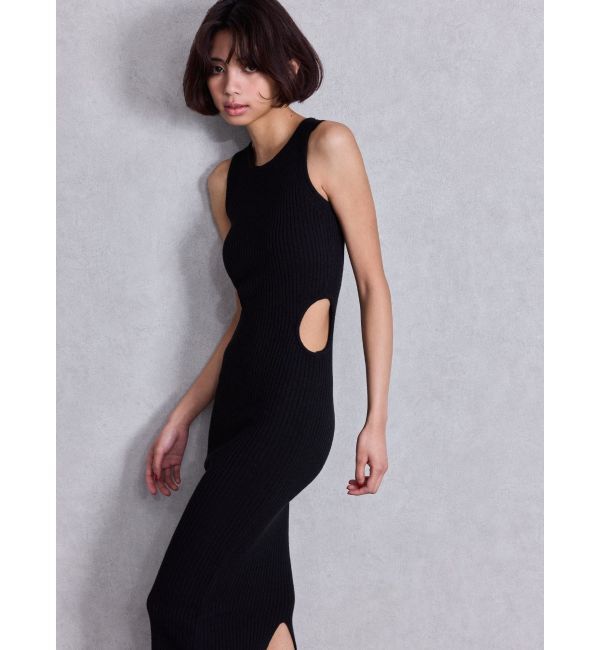 GYDA「SIDE OPENロングニットワンピース」|ワンピース|