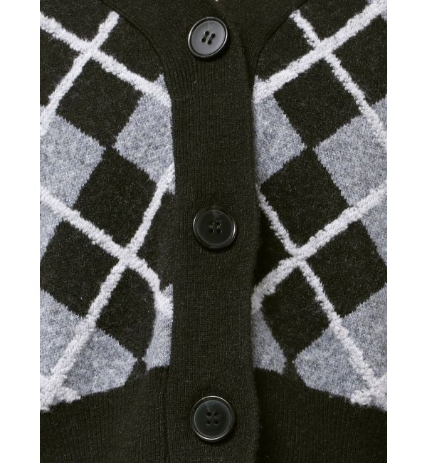 GYDA「アーガイルニットカーディガン」|カーディガン|