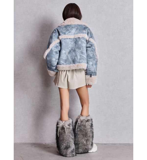 GYDA「2WAY ECO FUR LEG WARMERニットブーツ」|ロングブーツ|