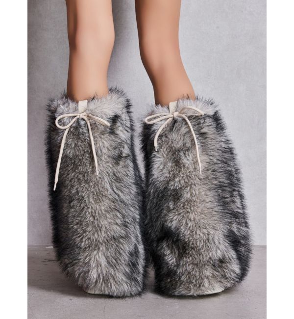 GYDA「2WAY ECO FUR LEG WARMERニットブーツ」|ロングブーツ|