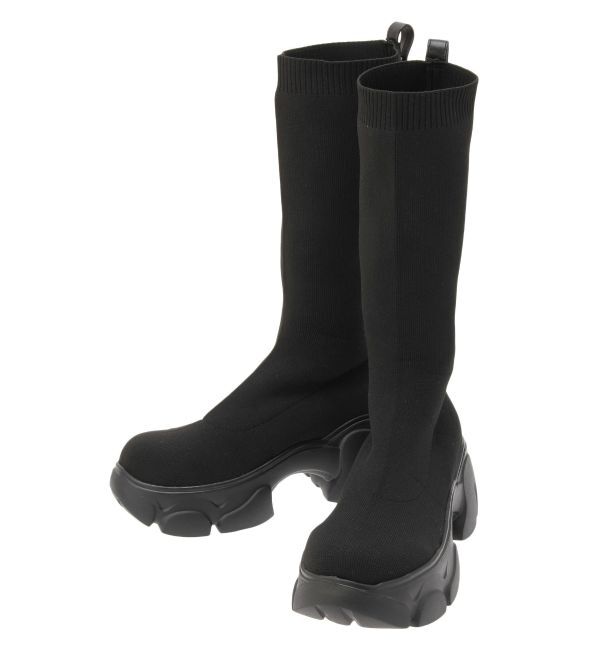 GYDA「2WAY ECO FUR LEG WARMERニットブーツ」|ロングブーツ|