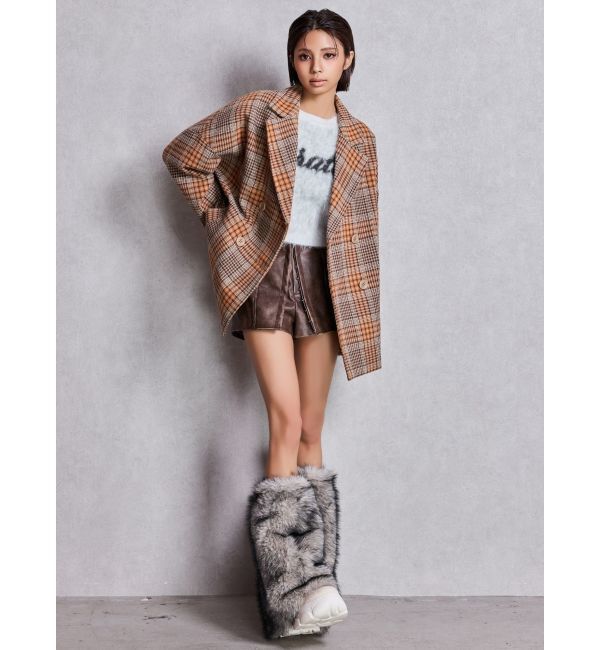 GYDA「2WAY ECO FUR LEG WARMERニットブーツ」|ロングブーツ|