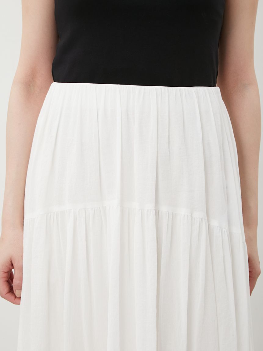 Mila Owen「マキシ丈ボリュームティアードスカート」|スカート|