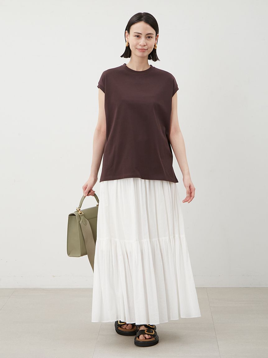 Mila Owen「マキシ丈ボリュームティアードスカート」|スカート|