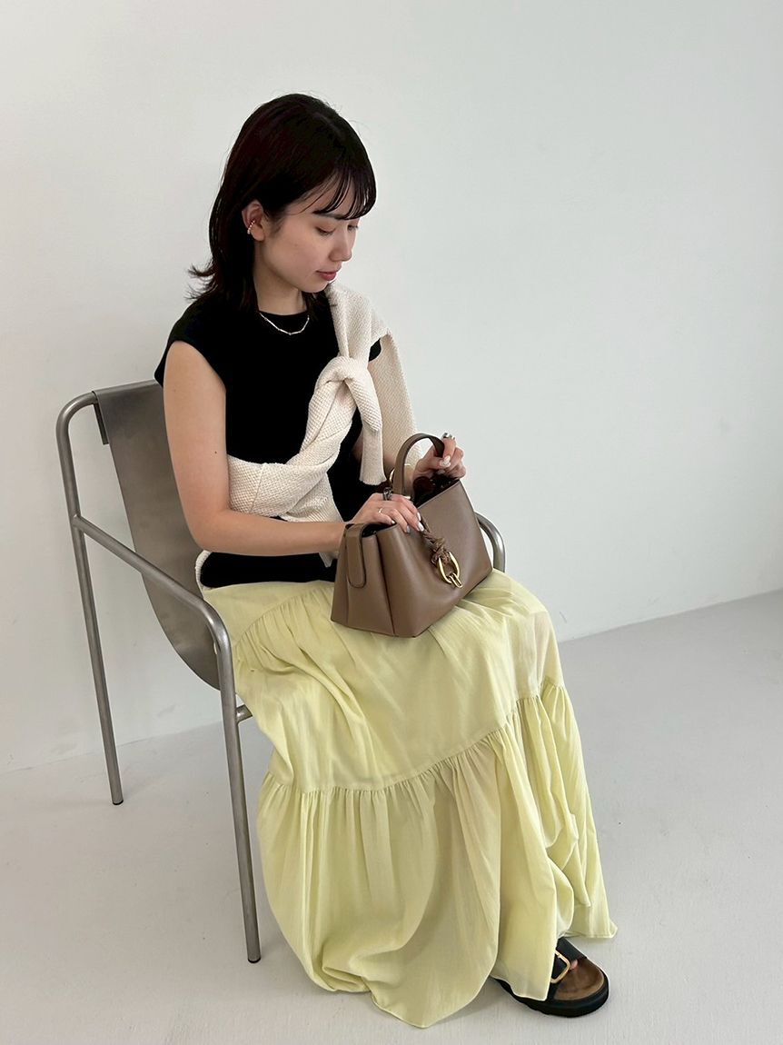 Mila Owen「マキシ丈ボリュームティアードスカート」|スカート|